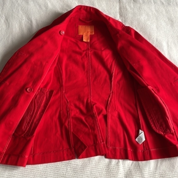 JOE Fresh Red Cotton Pea Coat Size Small - Picture 3 of 9